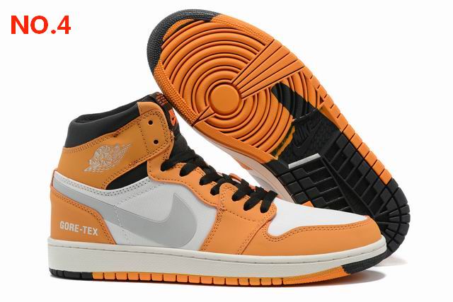 Air Jordan 1  Basketball Shoes Gore-tex  “Light Curry” Orange White Black Grey;